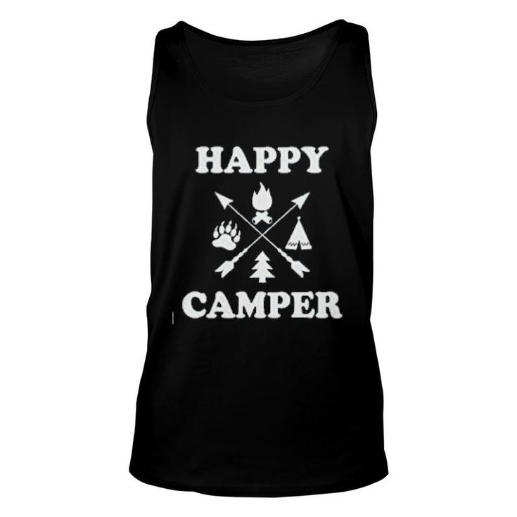 Happy Camper Tree Symbol Unisex Tank Top