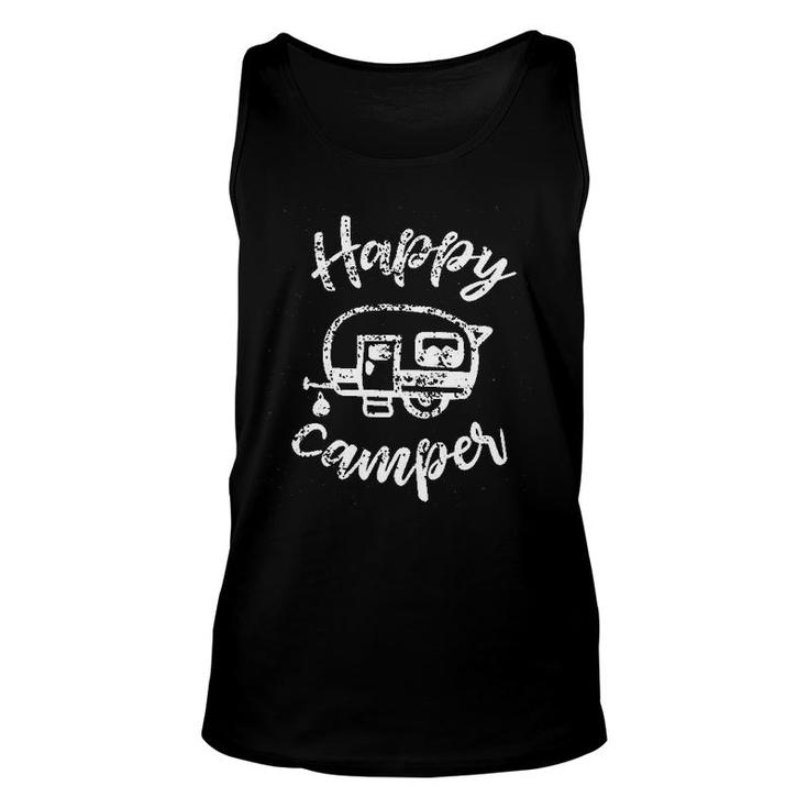 Happy Camper Vacation Funny Camping Unisex Tank Top