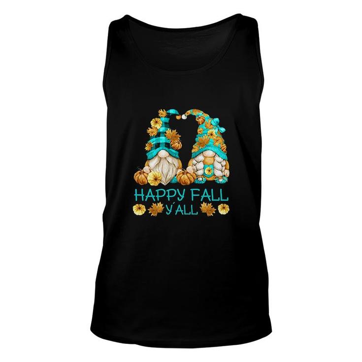 Happy Fall Yall Gnomies With Pumpkin For Autumn Fall Gnome Unisex Tank Top