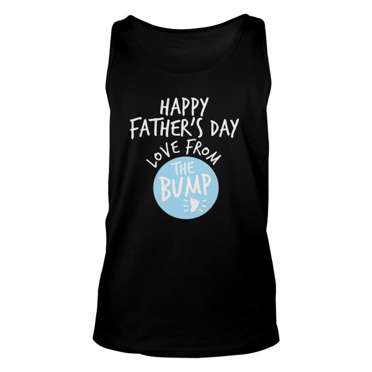 Happy Father's Day From The Bump Gender Reveal Boy New Dad Unisex Tank Top