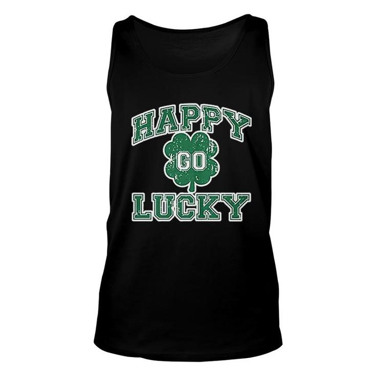Happy Go Luck Clover St Patricks Day Unisex Tank Top