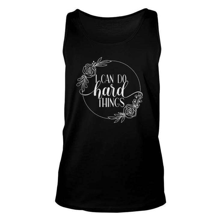 Womens I Can Do Hard Things Gym Motivation Fitness Inspirational Tank Top