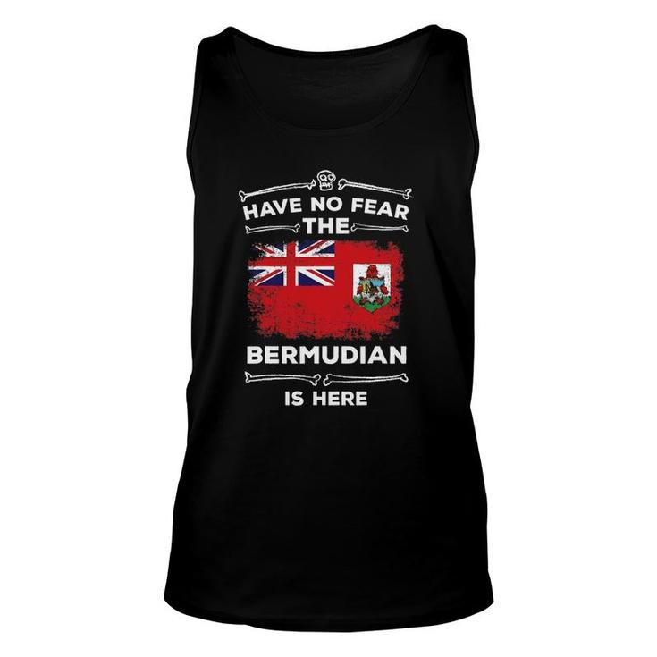 Have No Fear The Bermudian Is Here Halloween Bermuda Flag Unisex Tank Top