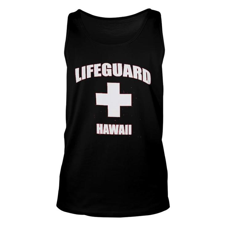 Hawaii Lifeguard  Red Maui Unisex Tank Top