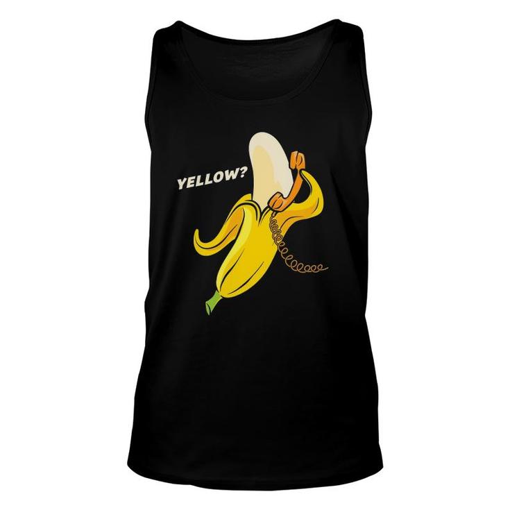 Healthy Banana Yellow Phone Vegan Market Unisex Tank Top