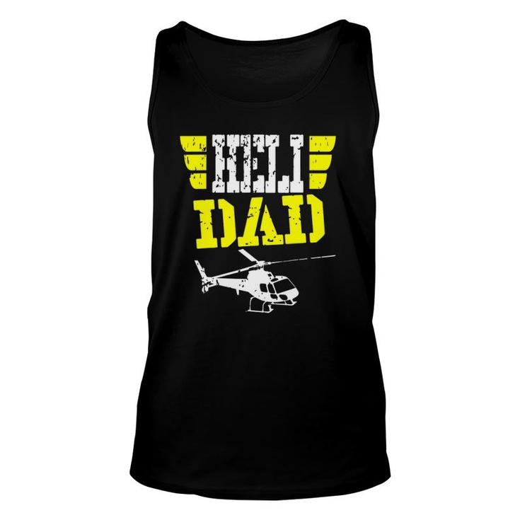 Helicopter Pilot Dad Funny Father's Day Gift Husband Unisex Tank Top