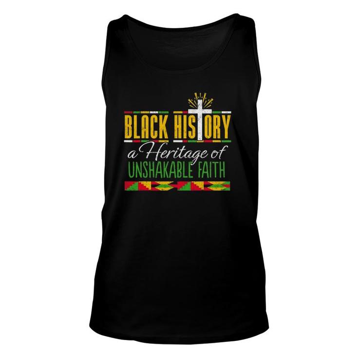 Heritage Of Unshakable Faith Proud Black History Month Gift Unisex Tank Top