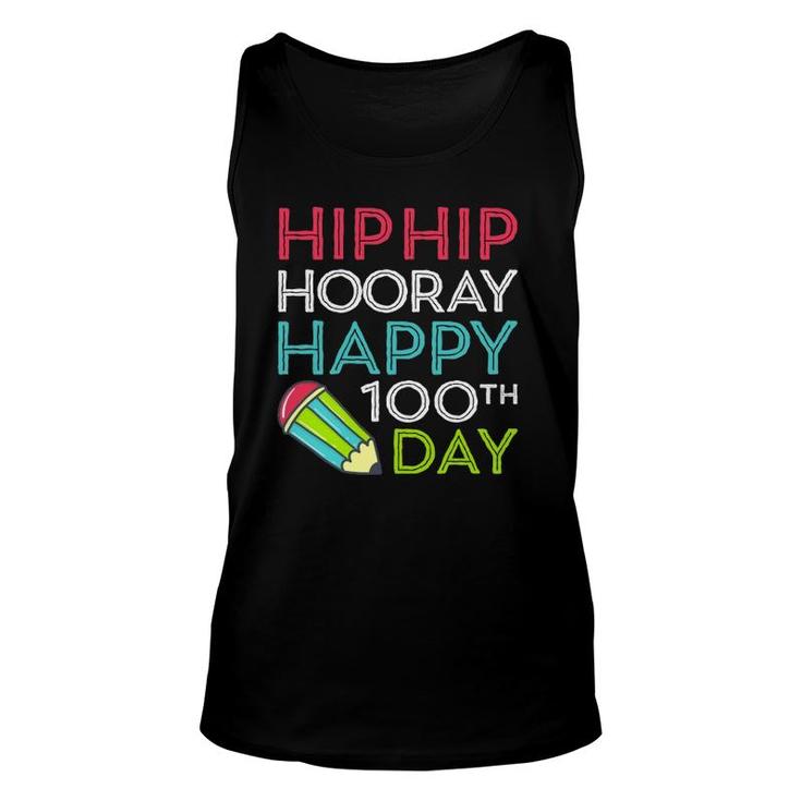 Hip Hip Hooray Happy 100Th Day Of School Teachers Unisex Tank Top