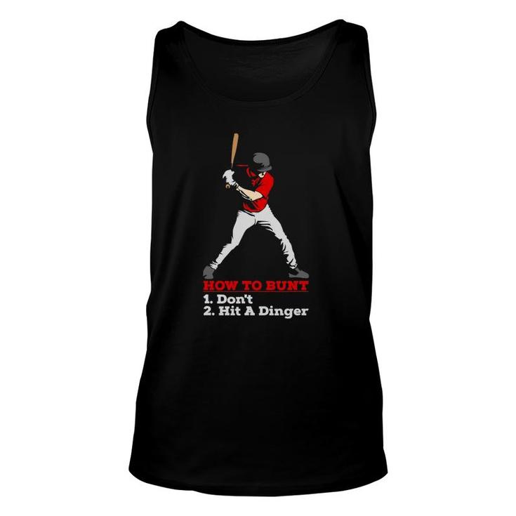 How To Bunt Don't Hit A Dinger Unisex Tank Top