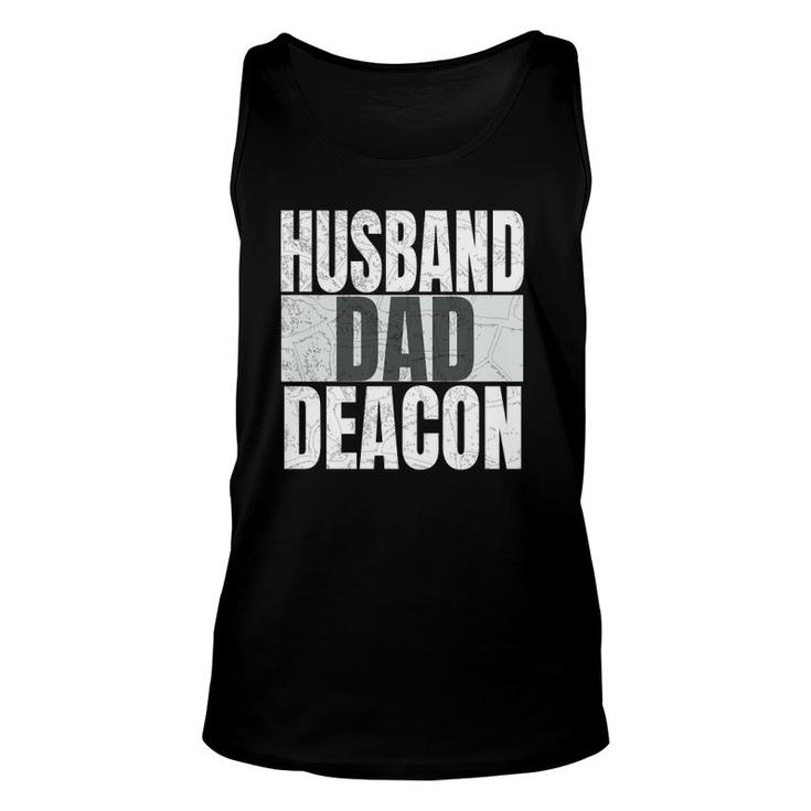 Husband Dad Deacon For Catholic Fathers Religious Men Tank Top