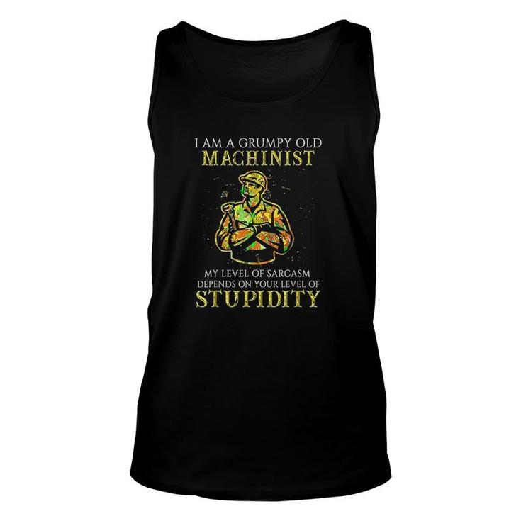 I Am A Grumpy Old Machinist Machinist Unisex Tank Top