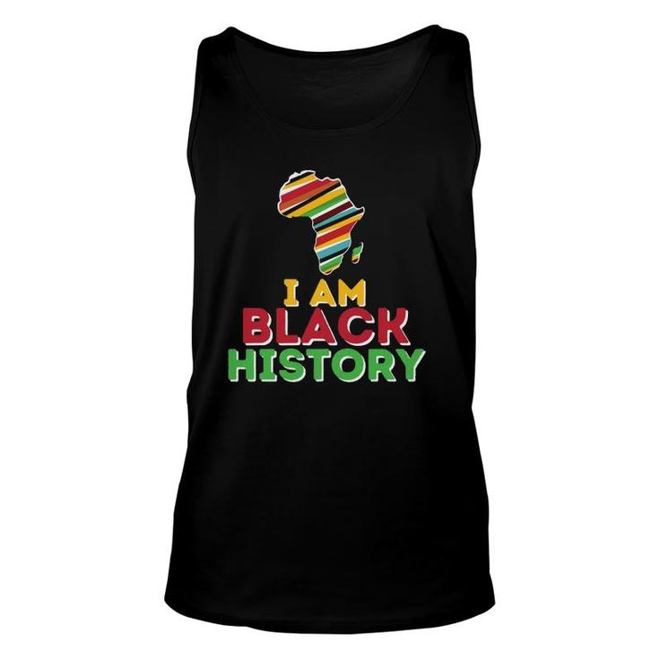 I Am Black History Black History Month & African Roots Unisex Tank Top