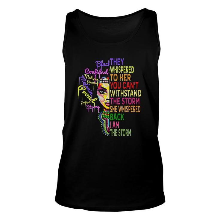 I Am The Storm Strong African Woman Unisex Tank Top