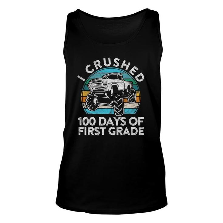 I Crushed 100 Days Of First Grade Gift Fun 1St Class School Unisex Tank Top