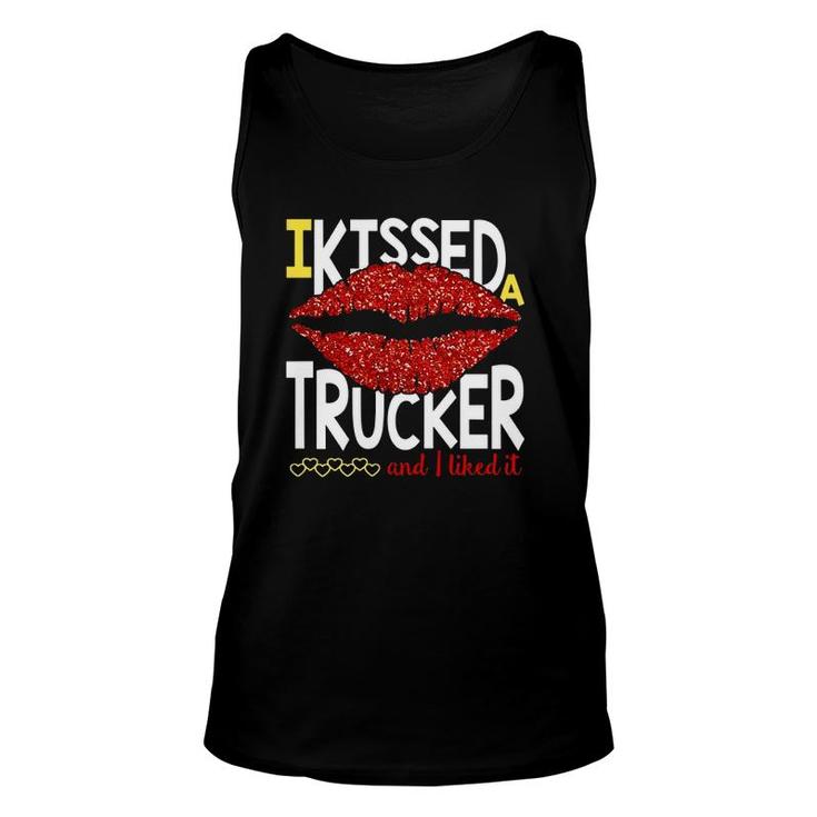 I Kissed A Trucker And I Liked It Lips Version Unisex Tank Top
