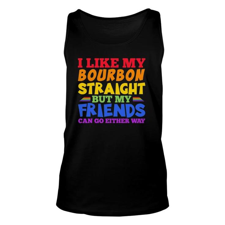 I Like My Bourbon Straight Lgbtq Gay Pride Month Unisex Tank Top