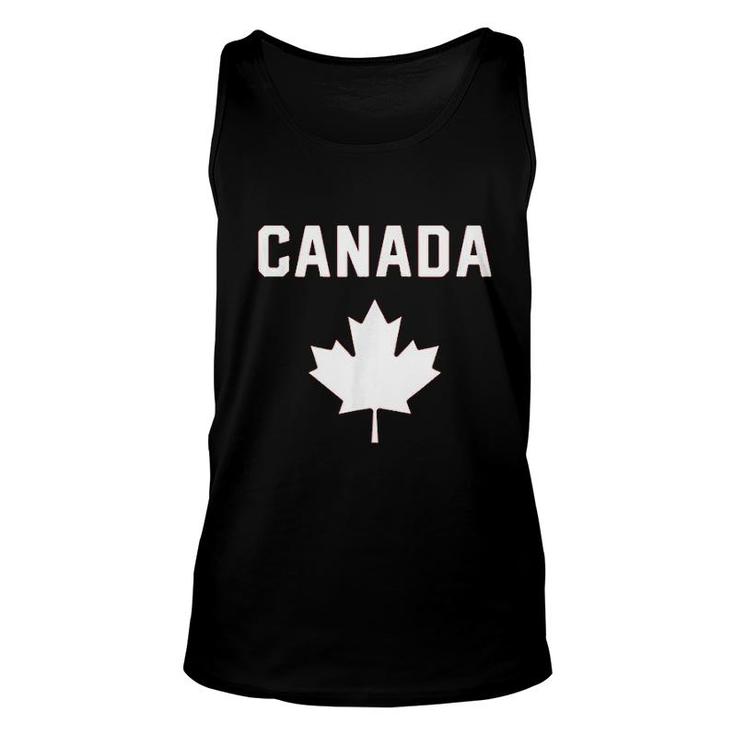I Love Canada Minimalist Canadian Flag V2 Unisex Tank Top