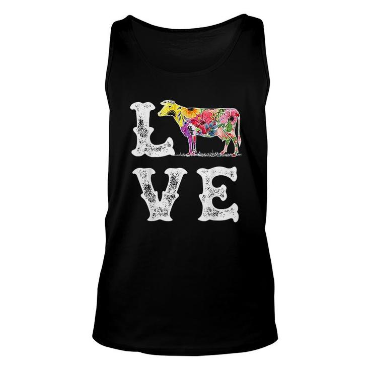 I Love Cows Funny Cow Gift Unisex Tank Top