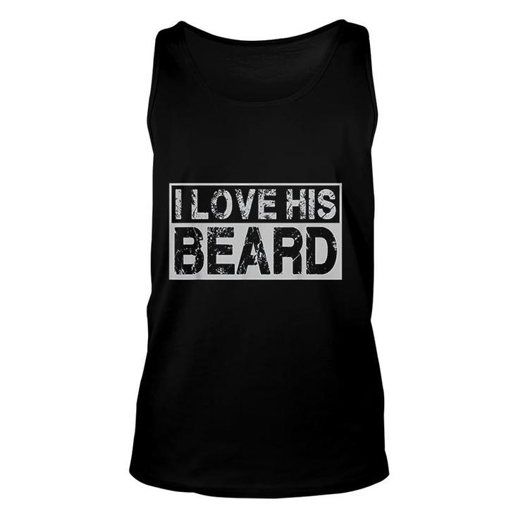 I Love His Beard Her Butt Matching Couples Compliment Unisex Tank Top