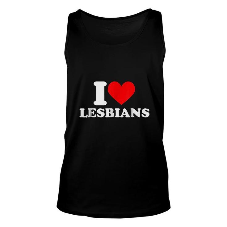I Love Lesbians Heart Lesbians Unisex Tank Top