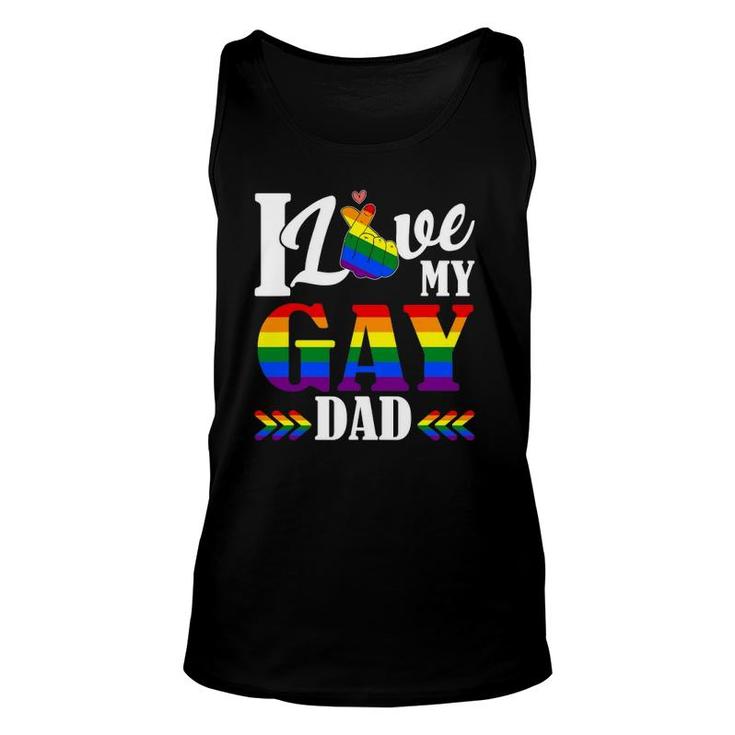 I Love My Gay Dad Lgbtq Pride Father's Day Unisex Tank Top