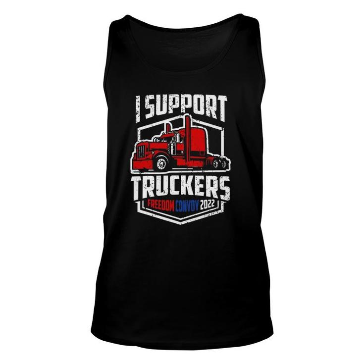 I Support Canadian Truckers Tee Freedom Convoy 2022 Ver2 Unisex Tank Top