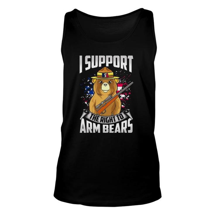 I Support The Right To Arm Bears Dad Joke Funny Pun Unisex Tank Top