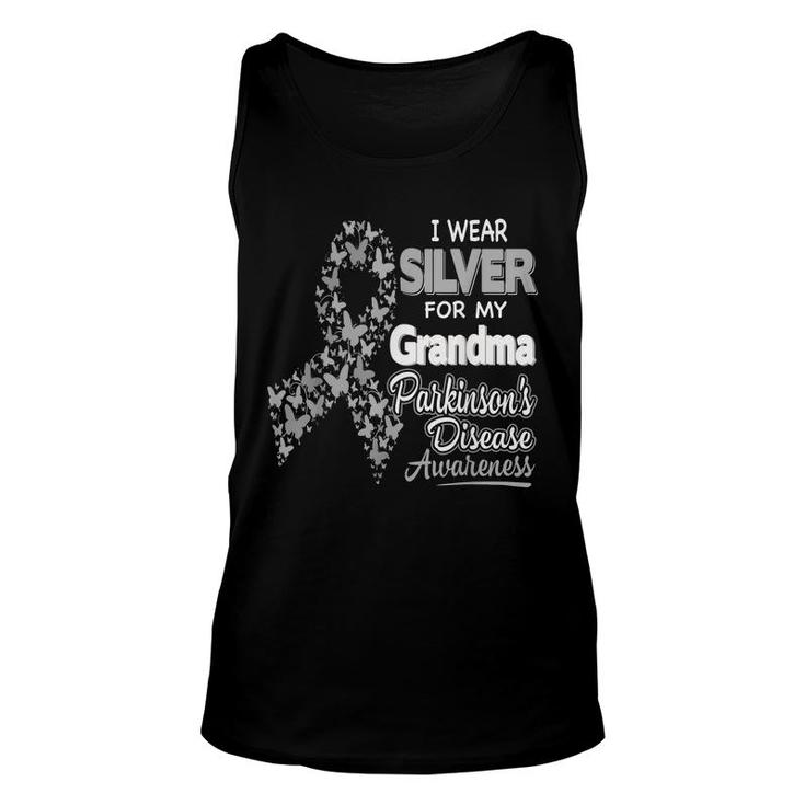 I Wear Silver For My Grandma -Parkinson Disease Awareness Unisex Tank Top