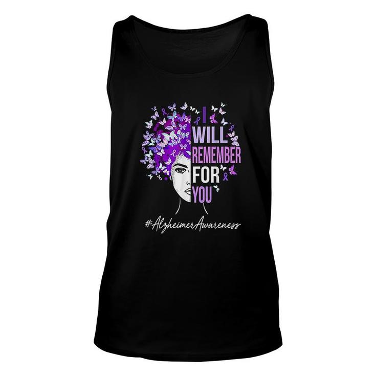 I Will Remember For You Purple Butterfly Unisex Tank Top