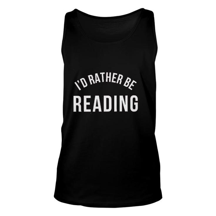 I Would Rather Be Reading Womens Graphic Books Read Unisex Tank Top