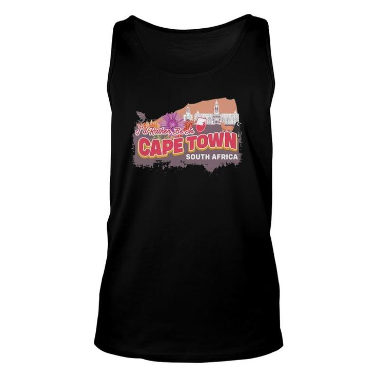 I'd Rather Be In Cape Town South Africa Vintage Souvenir Unisex Tank Top