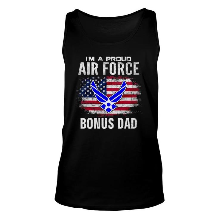 I'm A Proud Air Force Bonus Dad With American Flag Veteran Unisex Tank Top
