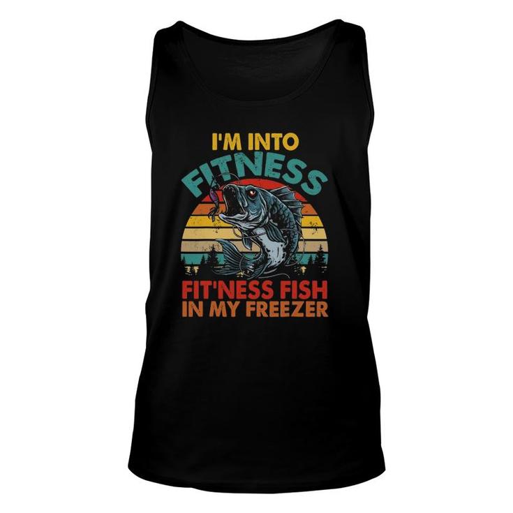 I'm Into Fitness Fit'ness Fish In My Freezer Funny Fishing Unisex Tank Top