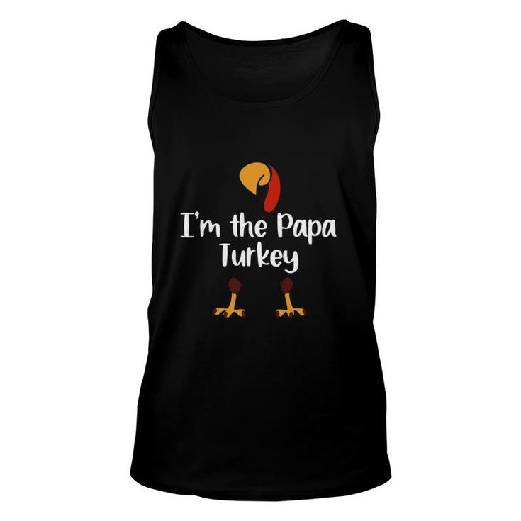 Mens I'm The Papa Turkey Thanksgiving Day Father Leg Day Tank Top