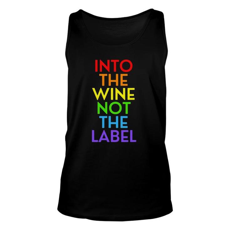 Into The Wine Not The Label Love Is Love Rose Graphic Unisex Tank Top