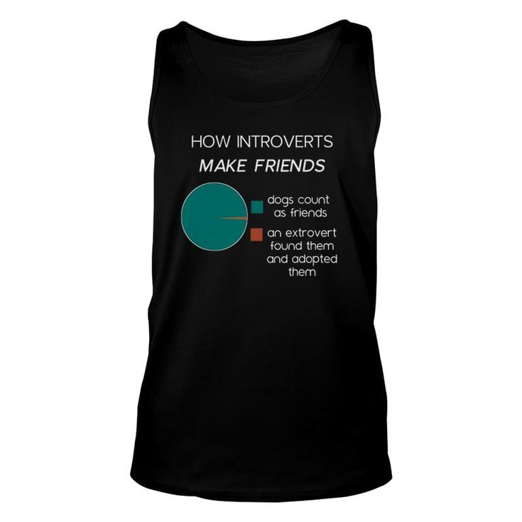 Introvert Funny Introverts Pie Chart Meme Unisex Tank Top