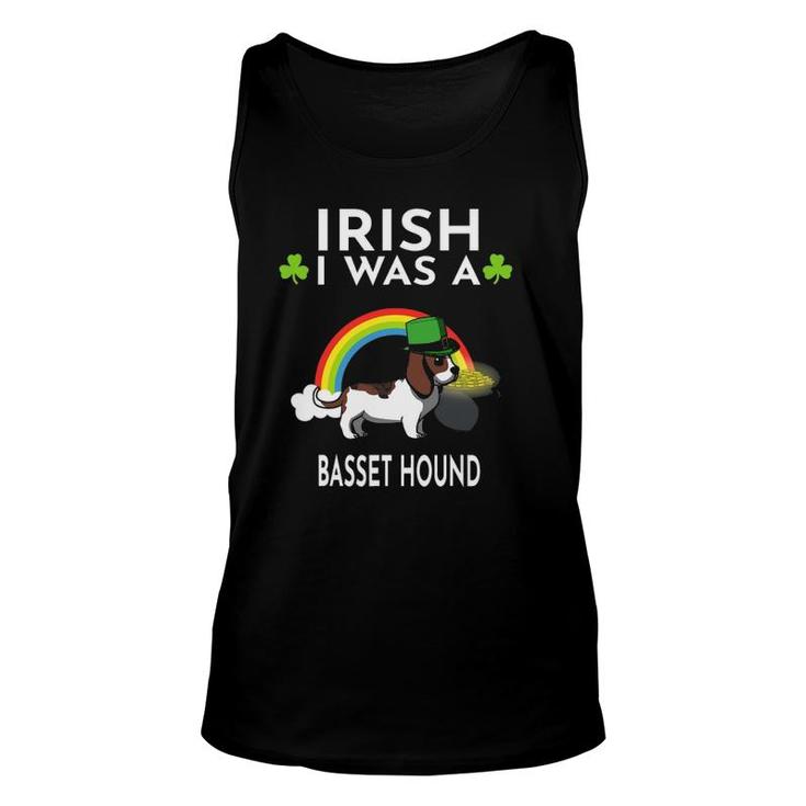 Irish I Was A Basset Hound Dog St Patricks Day Unisex Tank Top