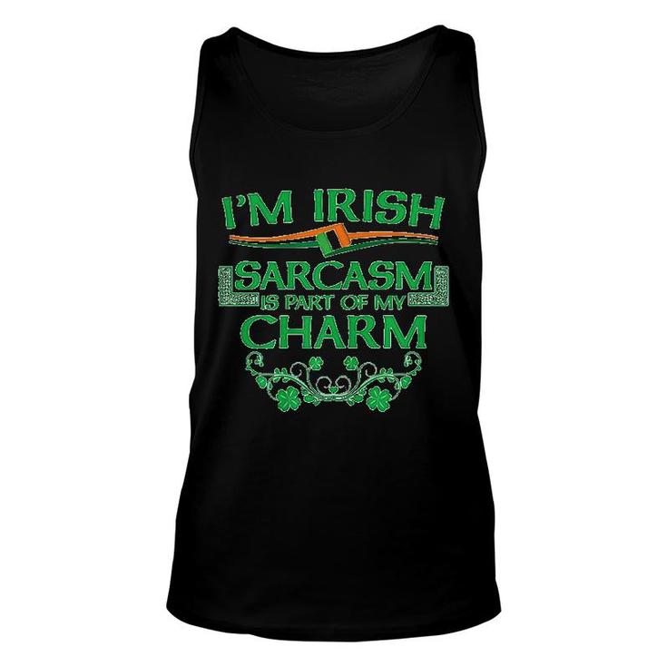 I Am Irish Sarcasm Shamrock Humor St Patricks Paddy Day Tank Top
