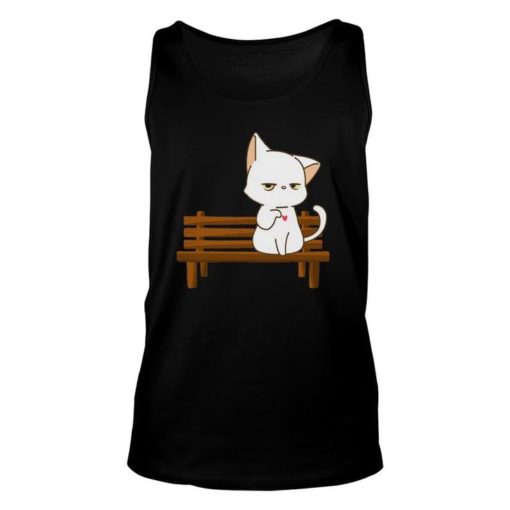 It Hurts Right Here In My Meow Meow Unisex Tank Top