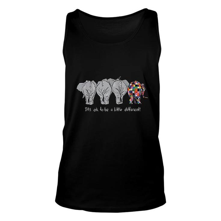 It Is Ok To Be A Little Different Elephant Funny Unisex Tank Top