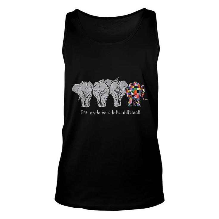 It Is Ok To Be A Little Different  Elephant Unisex Tank Top