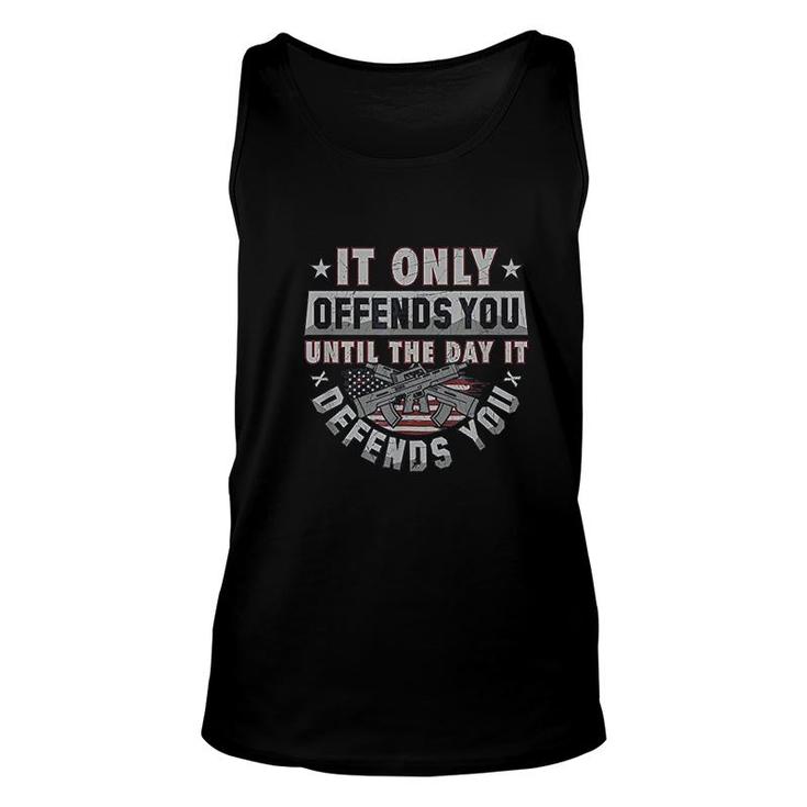 It Only Offends You Until It Defends You Unisex Tank Top