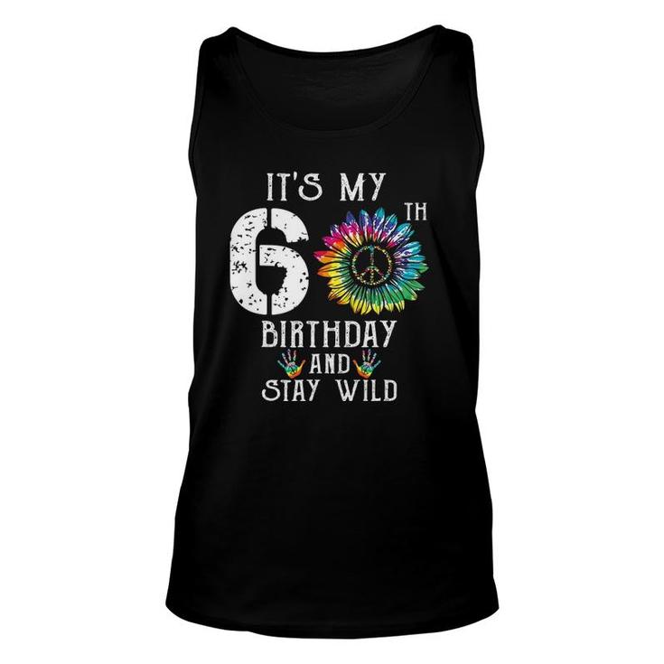 It's My 60Th Birthday Hippie Peace Sign Tie Dye 60 Years Old Tank Top
