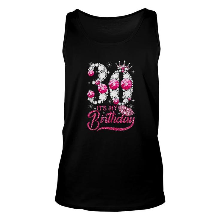 Its My 30th Birthday Queen 30 Years Old Shoes Crown Diamond  Unisex Tank Top
