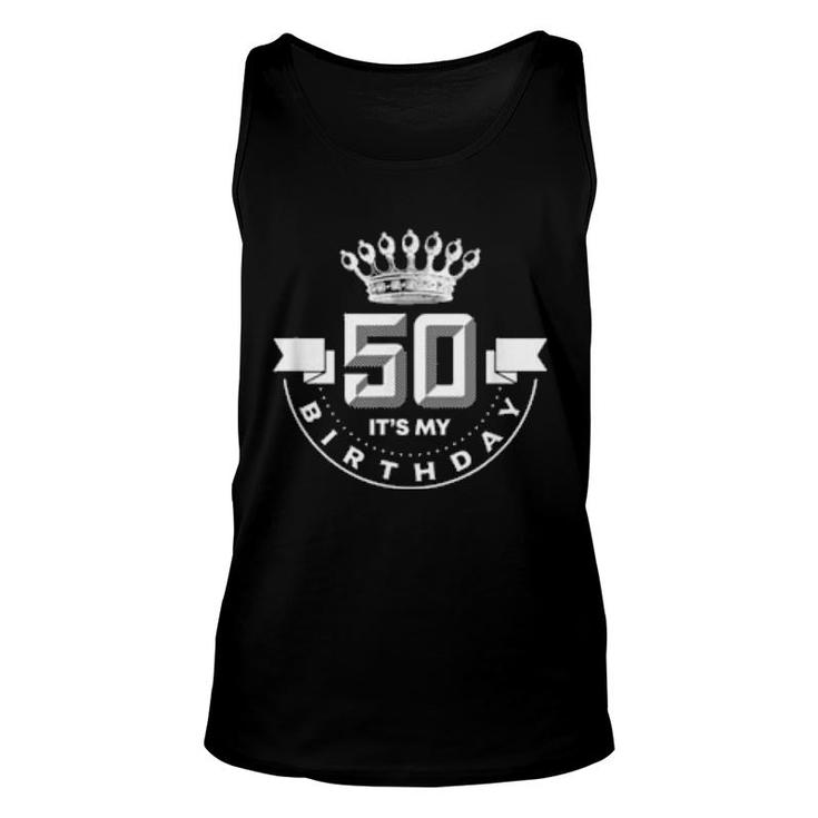 It's My 50Th Birthday Family Matching Cute 50 Years Old  Unisex Tank Top