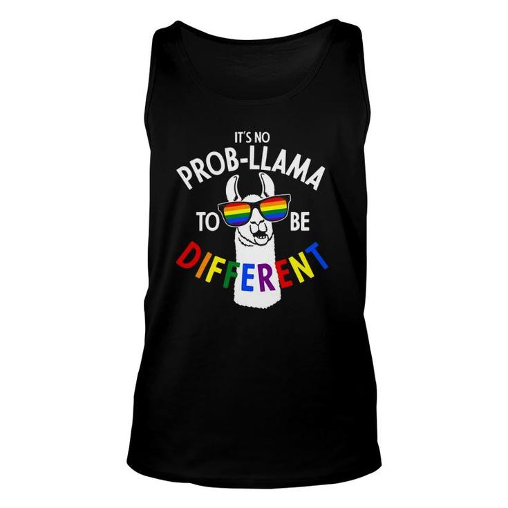 It's No Prob-Llama To Be Different Gay Pride Lgbt Unisex Tank Top