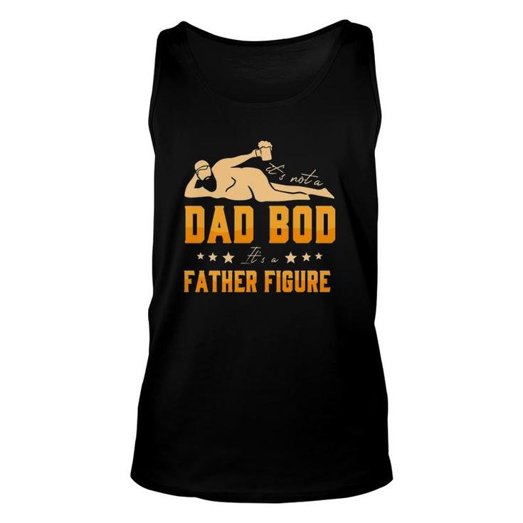 It's Not A Dad Bob It's A Father Figure Beared Man Holding Beer Father's Day Drinking Tank Top