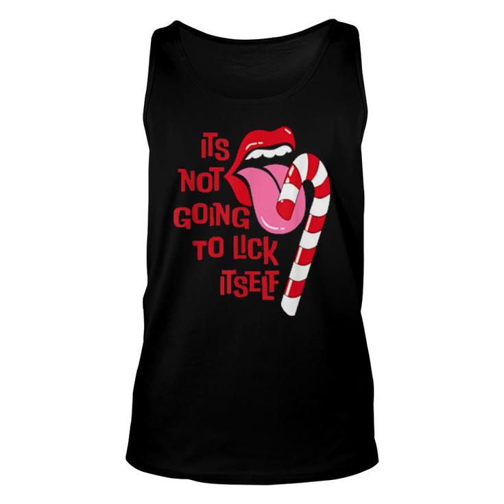 It's Not Going To Lick Itself Candy Canes Christmas  Unisex Tank Top