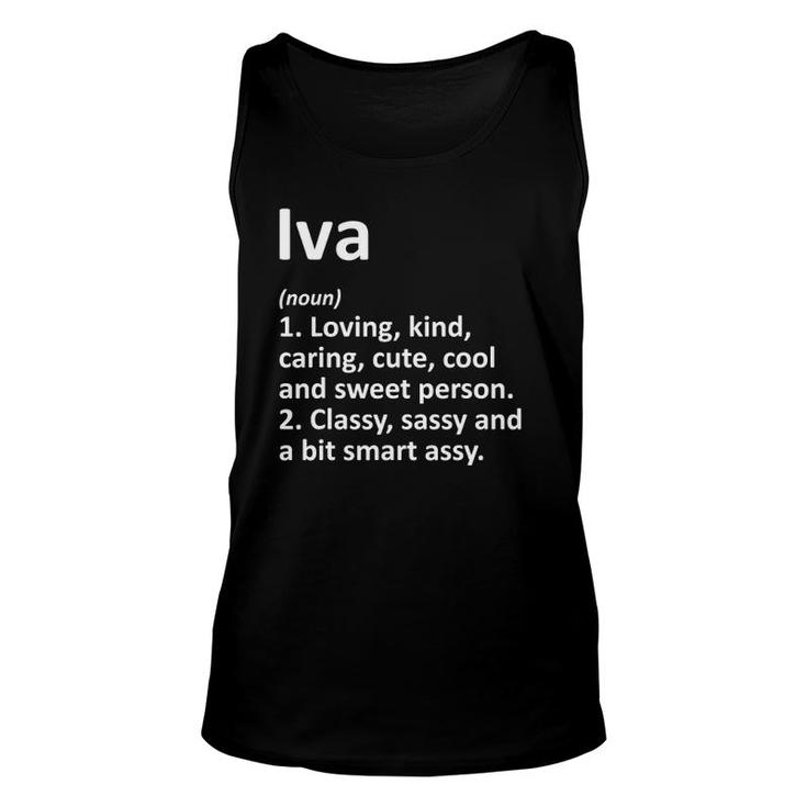 Iva Definition Personalized Name Funny Birthday Gift Idea Unisex Tank Top