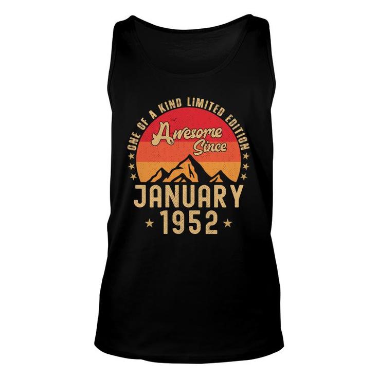 January 1952 Awesome Since Vintage Birthday  Unisex Tank Top